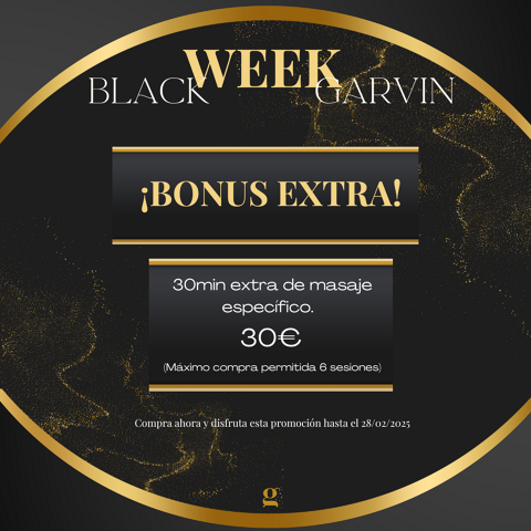 ¡BONUS! 30MIN EXTRA MASAJE ESPECIFICO Ahora 30€